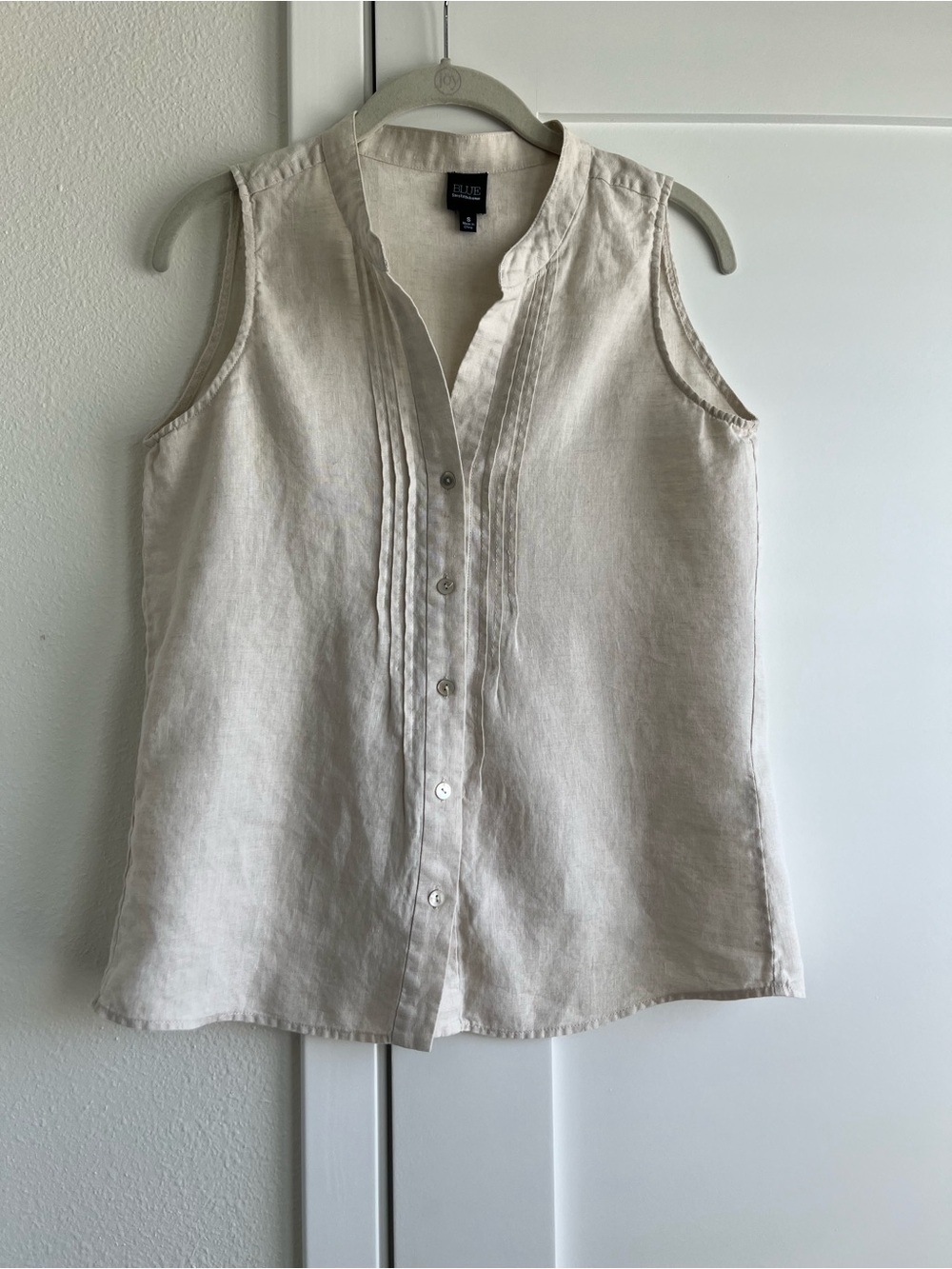 Blue Saks Fifth Avenue Linen Tank Top